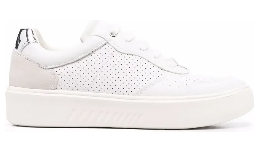 Geox Nhenbus leren sneakers – Wit (D258DA08554)