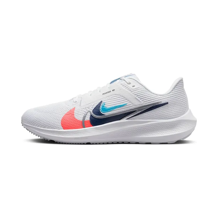 Nike Pegasus 40 Premium White Multi-Color “White / Football Grey / Bright Mandarin / Multi-Colour” (FB7179-100)