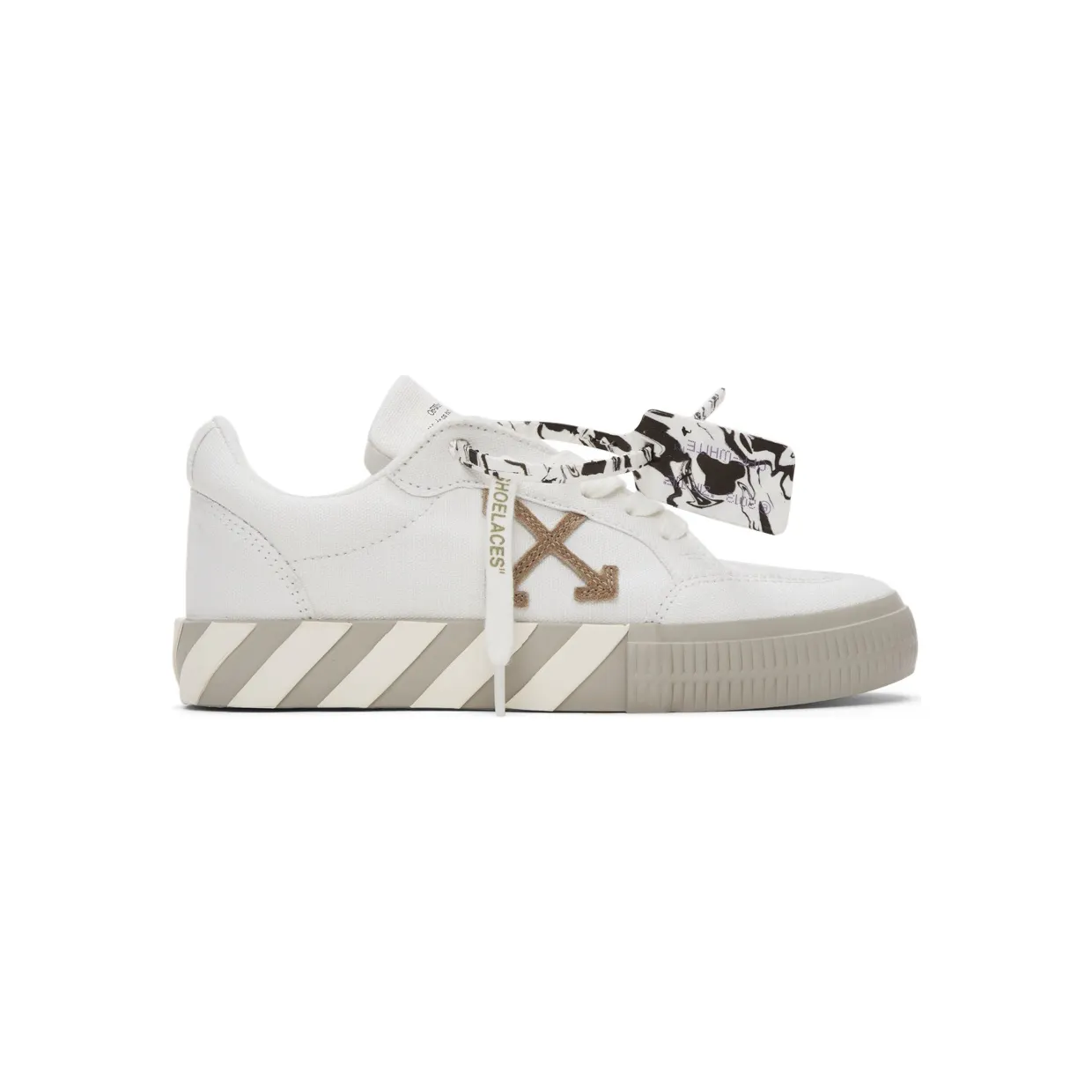 Off-White White Vulcanized Eco Canvas Sneakers (OMIA085F21FAB0010161)