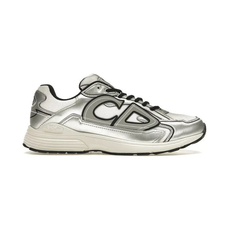 Dior B30 White Mesh Silver-Tone Metallic Calfskin (3SN279ZYG-H869)