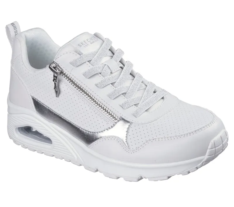 Skechers UNO – Metallic Sliders Sneaker White