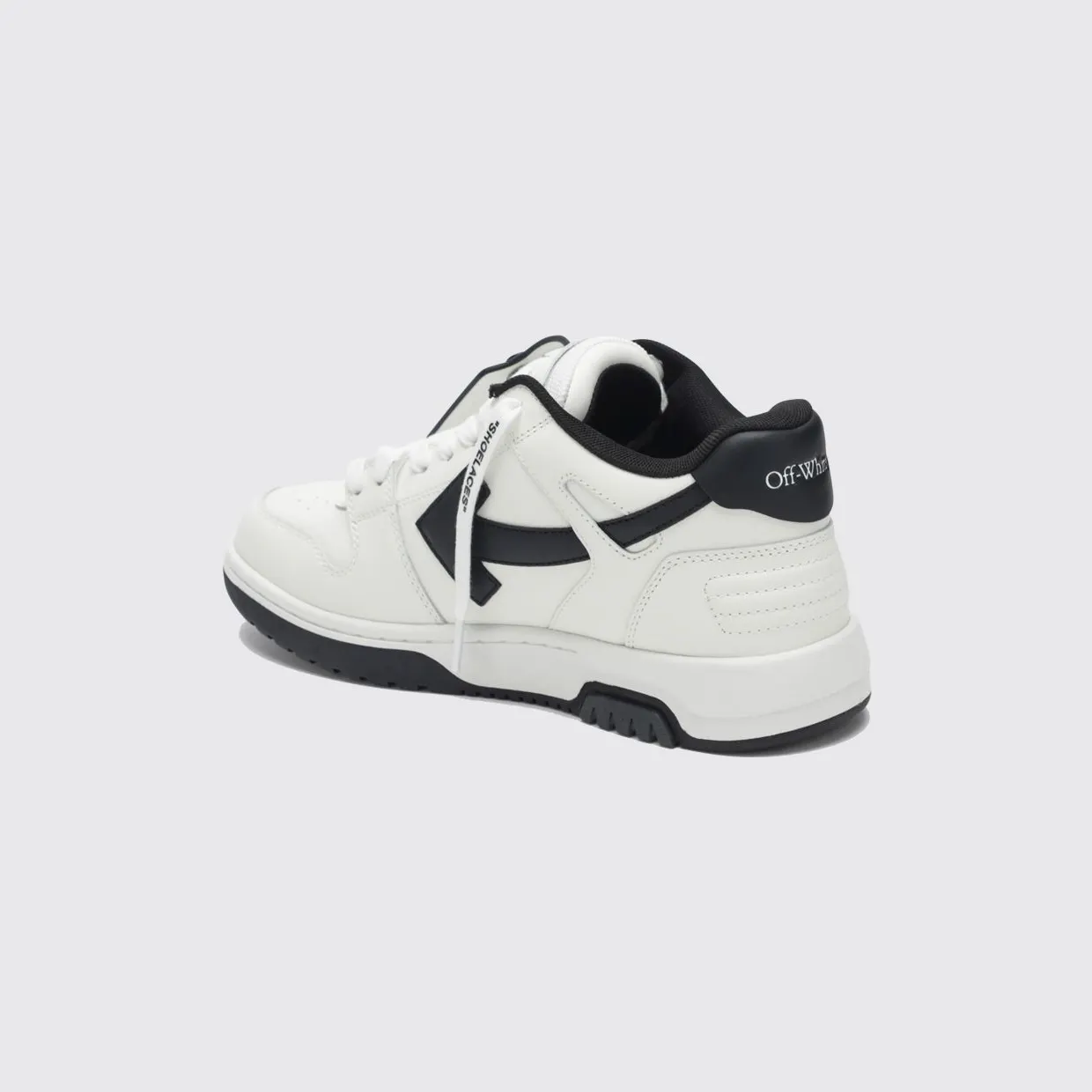 Off-White Out Of Office Low-Top Calfskin Sneakers with Perforated Toe White (W259C9L018LEA0180110) (2)