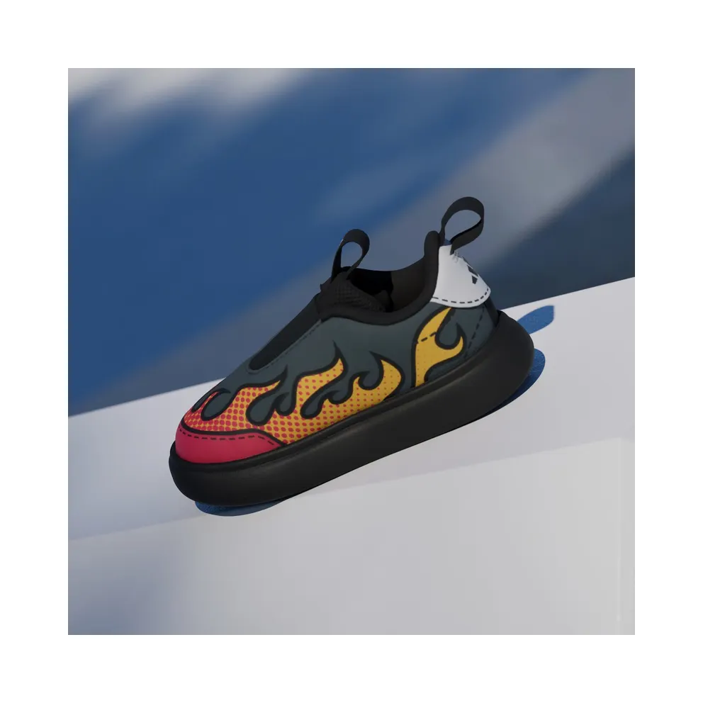 adidas Bubblecomfy Grey Lucid Red Flames (HP3642)