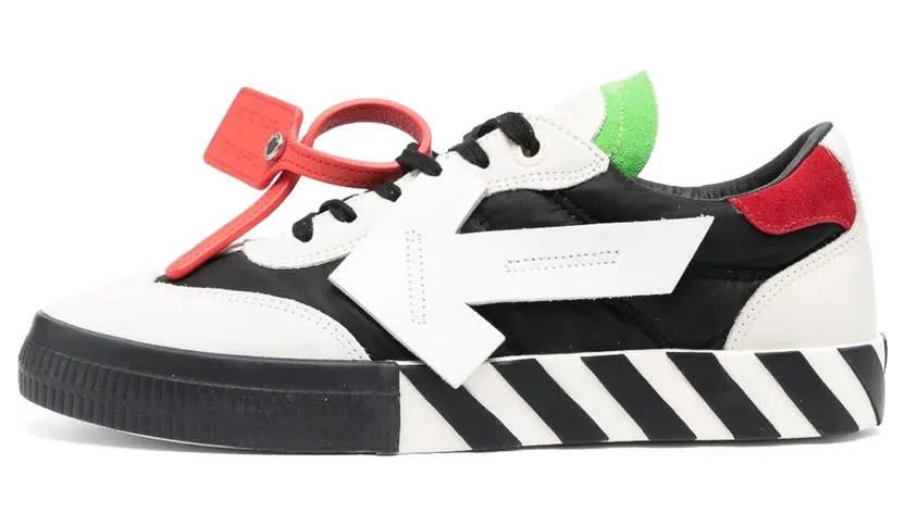 OFF-WHITE Floating Arrow Vulcanized Low Black Green Red (OMIA232S23LEA0010301)