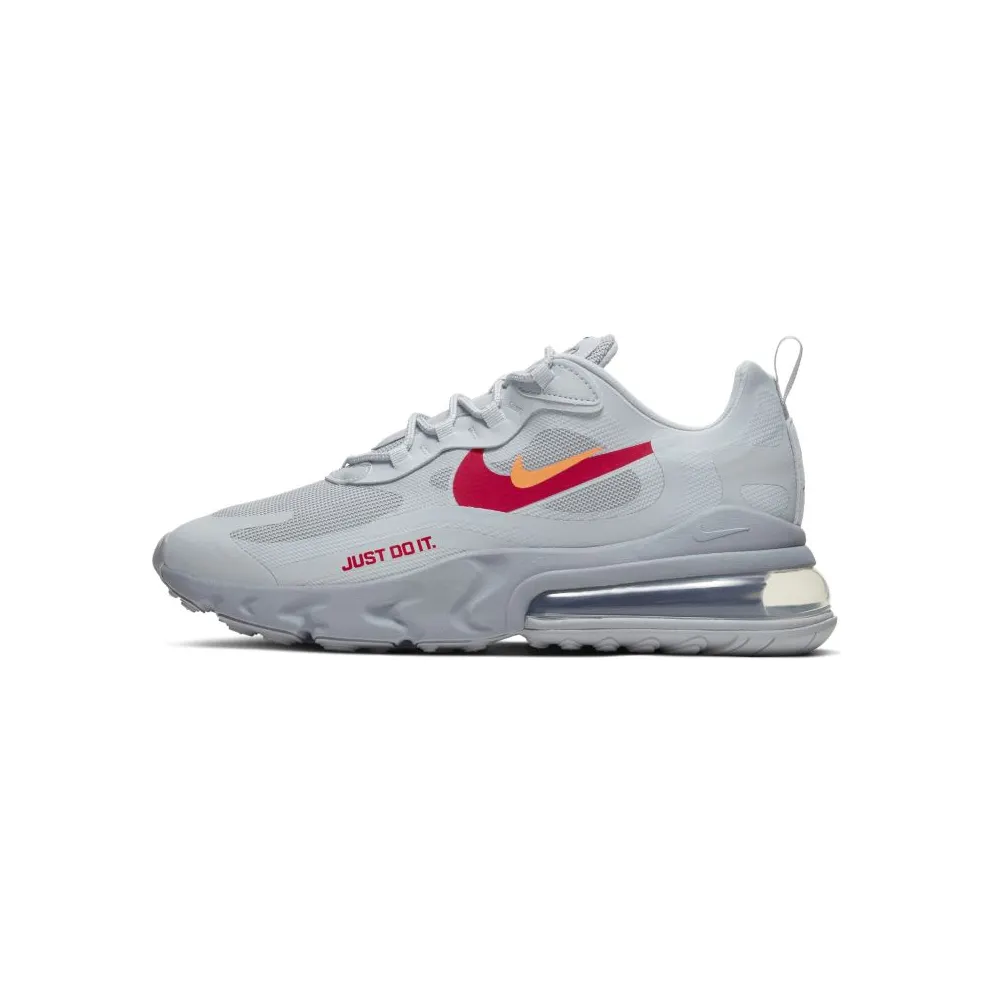 Nike Air Max 270 React Just Do It Grey Wolf Grey/University Red-Anthracite-Hyper Crimson (CT2203-002)