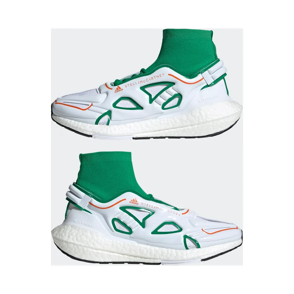 Adidas adidas by Stella McCartney Ultraboost 22 Running Green / Cloud White / Semi Impact Orange (GX9866)