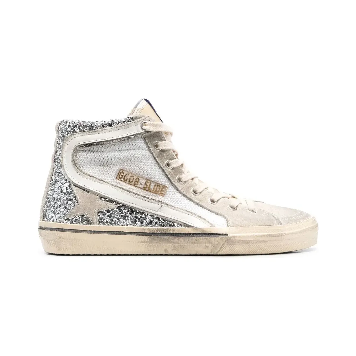 Golden Goose Slide High-Top-Sneakers – Silber (GWF00116F004148)