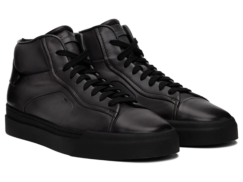 Santoni Filemon High-Top “Black/Gray” (MBGT21556NEORGONG62) (4)