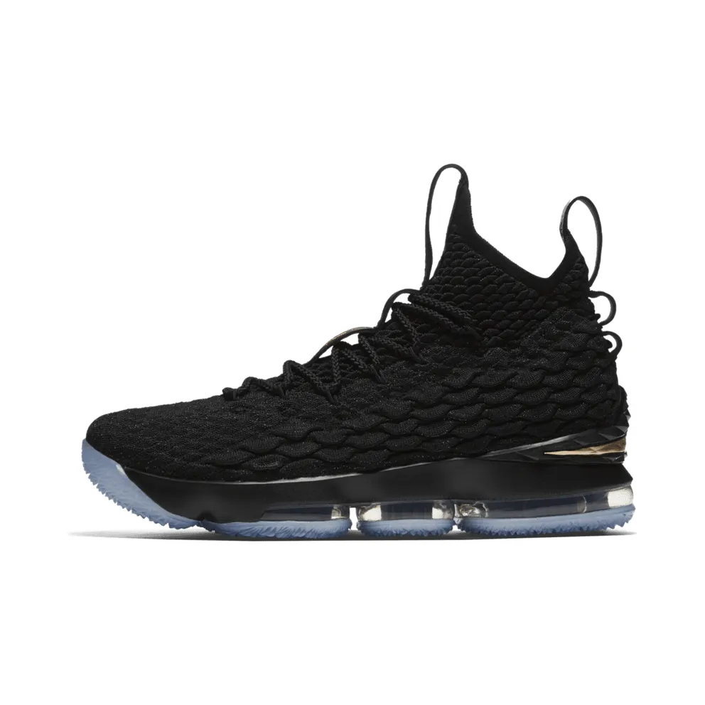 Nike LeBron 15 Black Gold Black/Black-Metallic Gold (897648-006)