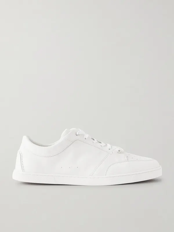 Christian Louboutin Chambelisneak Embellished Perforated Leather White (1260324)