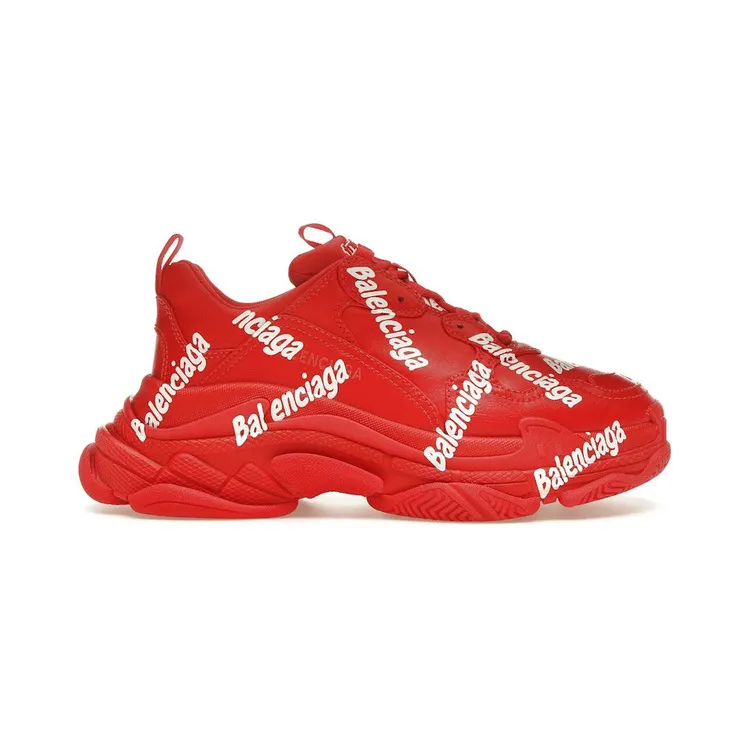 Balenciaga Triple S All Over Tomato Red White (536737W2FAB6090)
