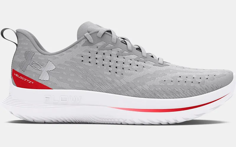 Under Armour Flow Velociti 4 Halo Grey Racer Red (3027585-104)