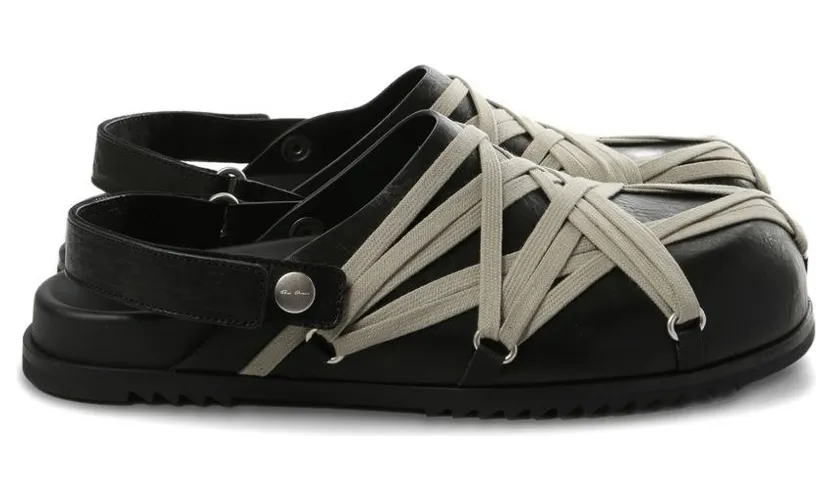 Rick Owens Megalace Granola Mule Black