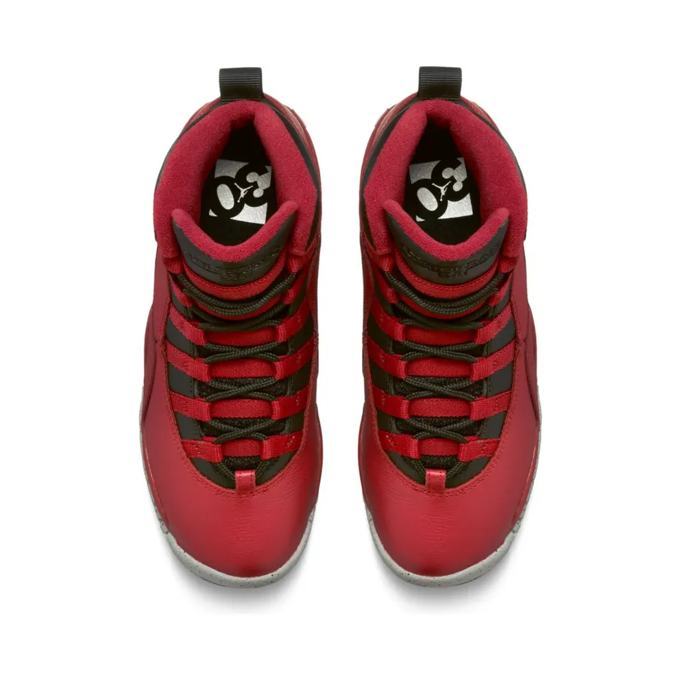 Jordan 10 Retro Bulls Over Broadway (GS) Gym Red/Black/Wolf Grey (705179-601)