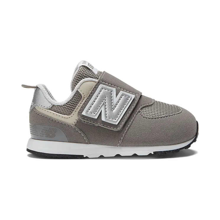 New Balance 574 Hook and Loop Rain Cloud Silver Metallic (NW574GR)