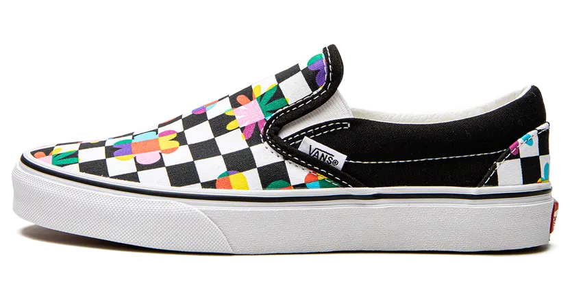 VANS Floral Checkerboard Classic Slip-on Schoenen Zwart (VN000XG8B05)