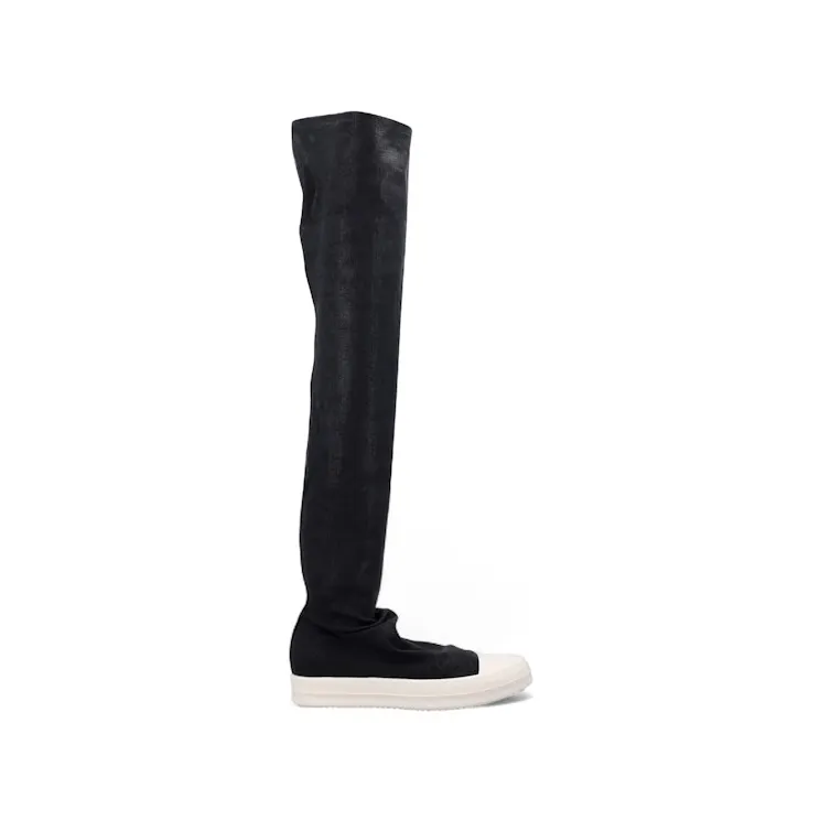 Rick Owens DRKSHDW Over-The-Knee Sneaks Black Denim (DS01F4812-SDBK-911)