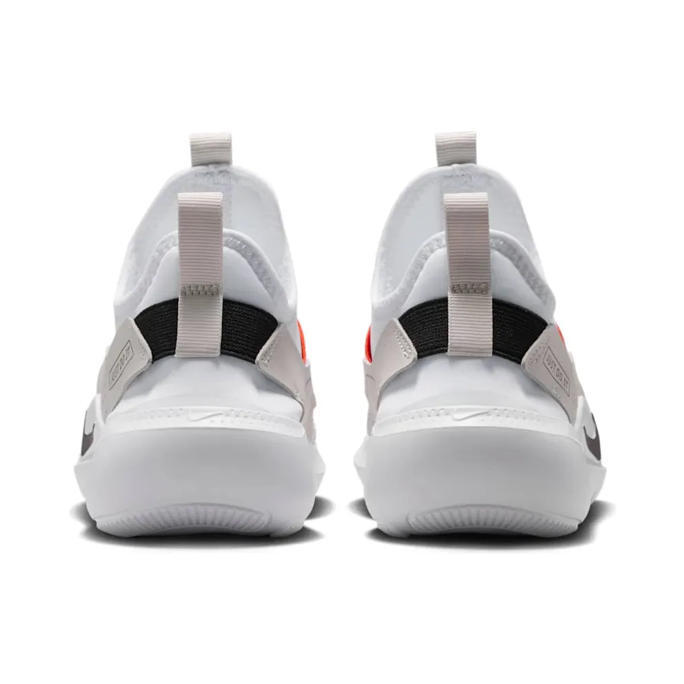 Nike Flex Runner 4 White Safety Orange Black Logo Print (IO9506-100)