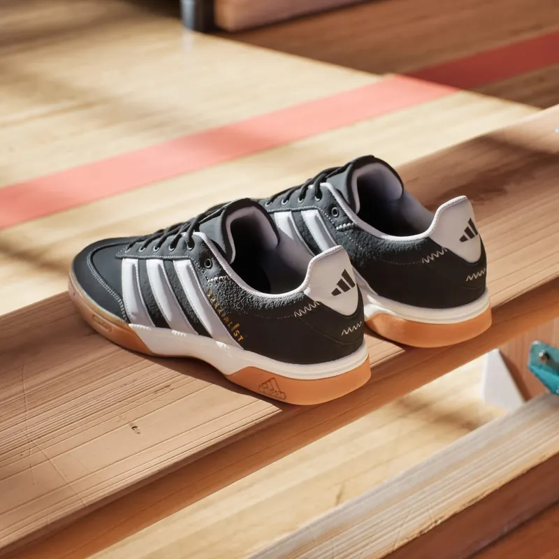 adidas Spezialist Indoor Core Black Grey Two Gold Metallic (JS1719)