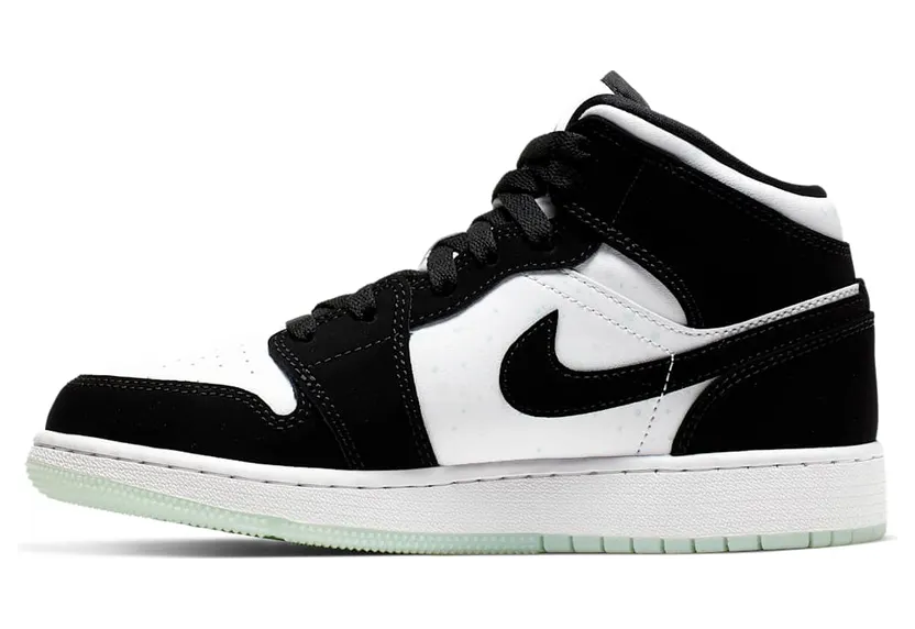 Jordan 1 Mid White Black Teal Tint (GS)