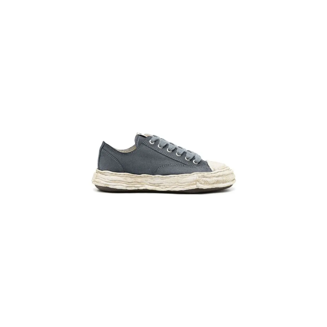 Maison Mihara Yasuhiro Peterson 23 OG Sole Canvas Low Garment Dyed Black (A12FW706-BLKWHT)