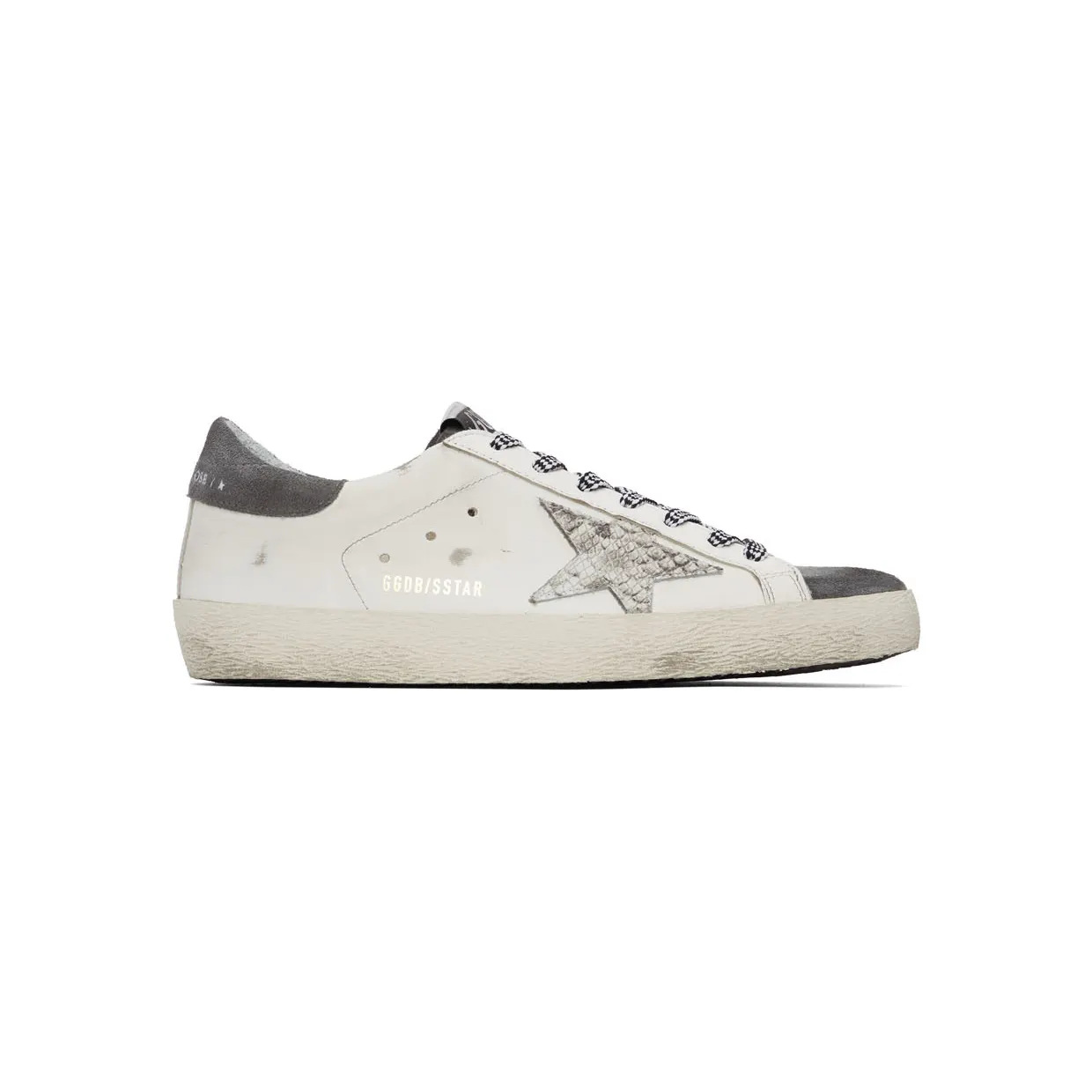 Golden Goose White & Grey Super-Star Sneakers (GMF00101.F002045.10772)