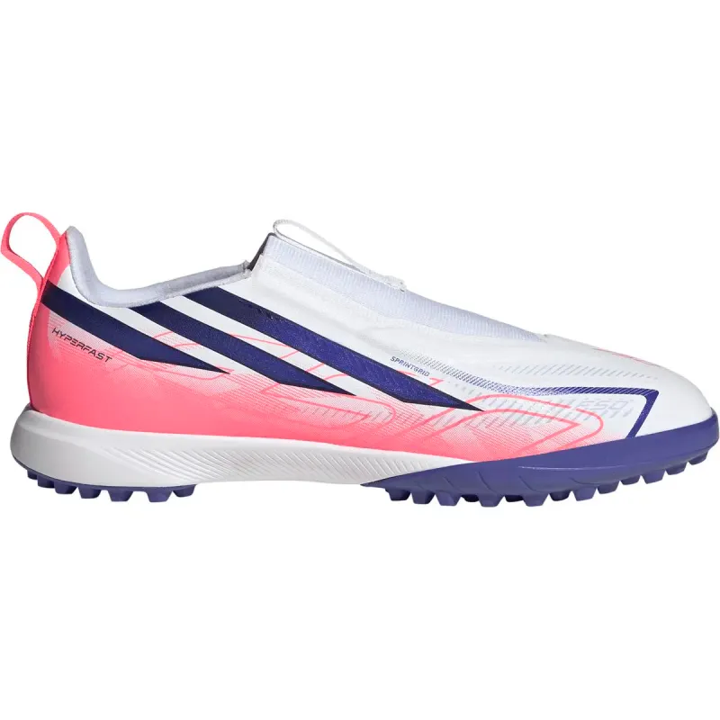 Adidas F50 Hyperfast League Laceless TF Kids Multinockenschuhe, weiß, Größe 38 ⅔ (KK1325)
