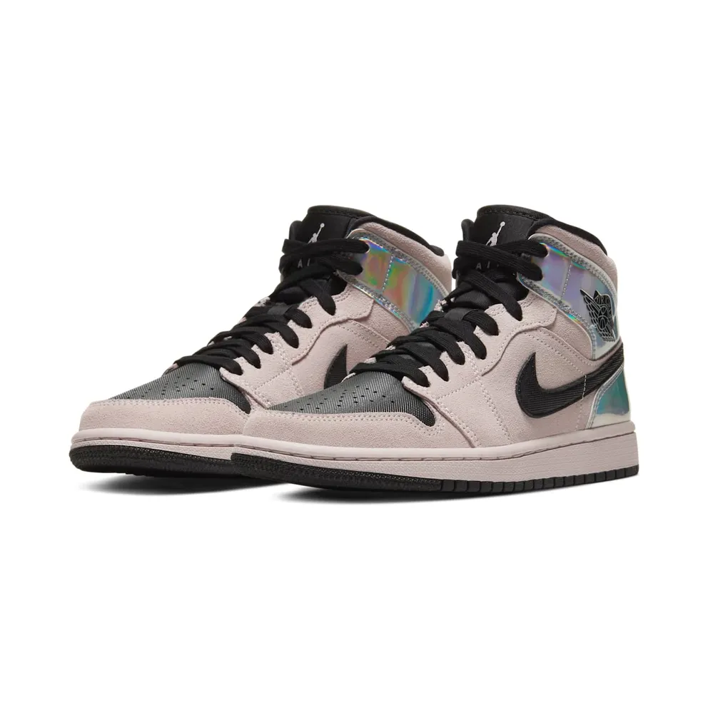 Jordan 1 Mid Dirty Powder Iridescent (W) Beige/Black (BQ6472-602)