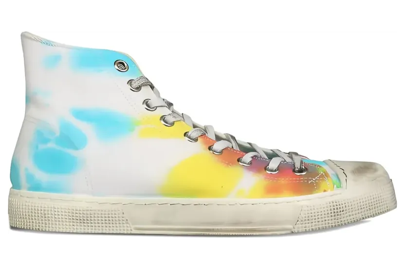 METAL GIENCHI x Jean Michel High-Top-Sneakers mit Batikmuster – Weiß (GXUHIGN000)