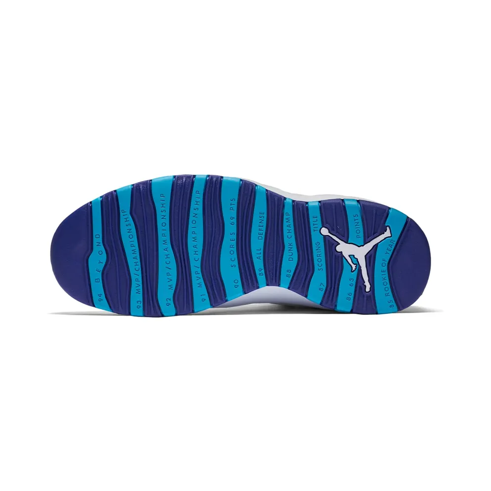 Jordan 10 Retro Charlotte (2016) White/Concord-Blue Lagoon-Black (310805-107)