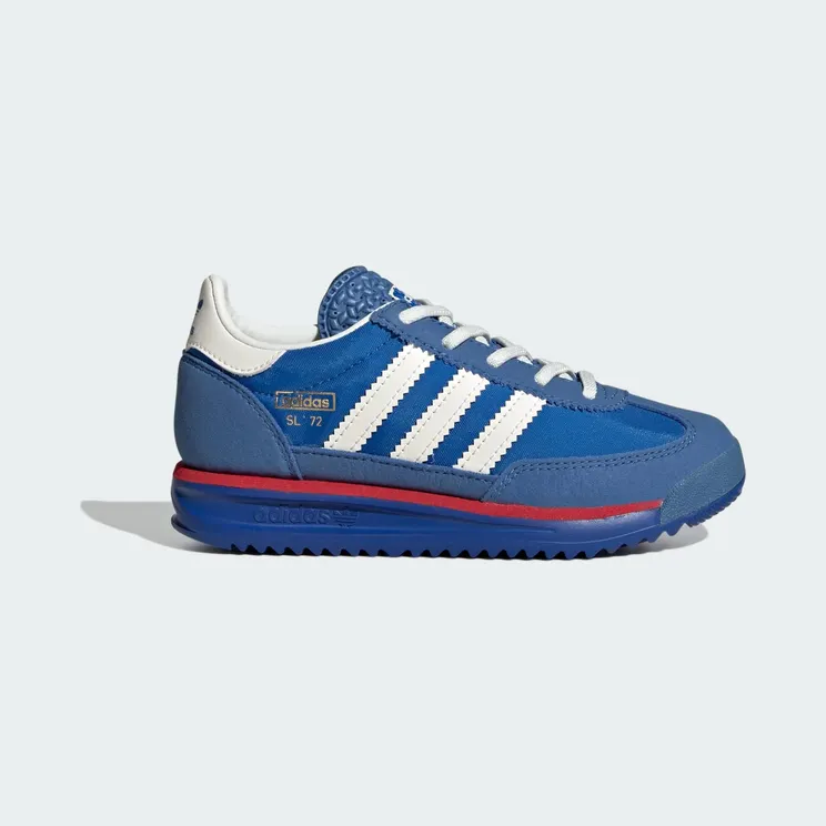 adidas SL 72 RS Elastic Laces Shoes Kids “Blue / Core White / Better Scarlet” (JH9953)