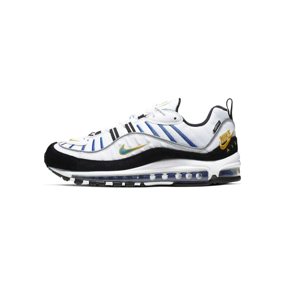 Nike Air Max 98 White Teal Nebula University Gold White/University Gold-Black-Teal Nebula (BV0989-102)