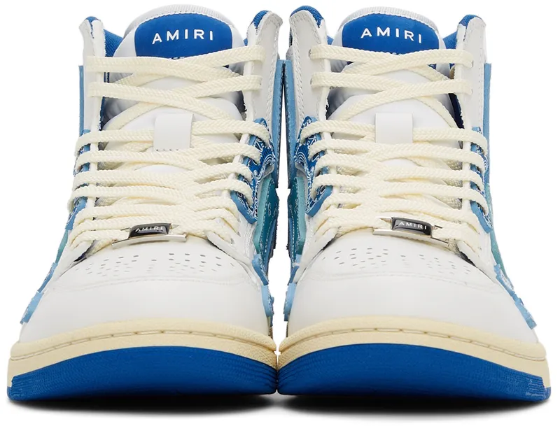 AMIRI White & Blue Skel Top Hi Bandana (PS22MFS016-420)