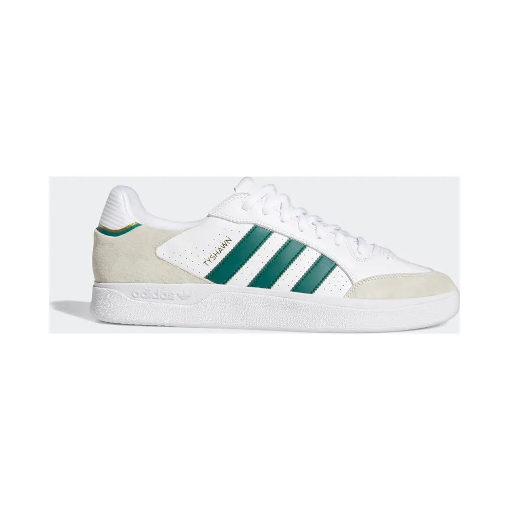 adidas Tyshawn Low Schuh Cloud White / Collegiate Green / Gold Metallic (GZ8367)