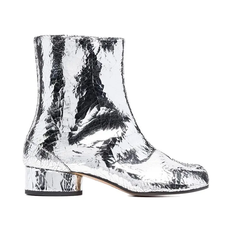 Maison Margiela Tabi Ankle Boot Cracked Metallic Silver (S58WU0273 P5016 T9002)