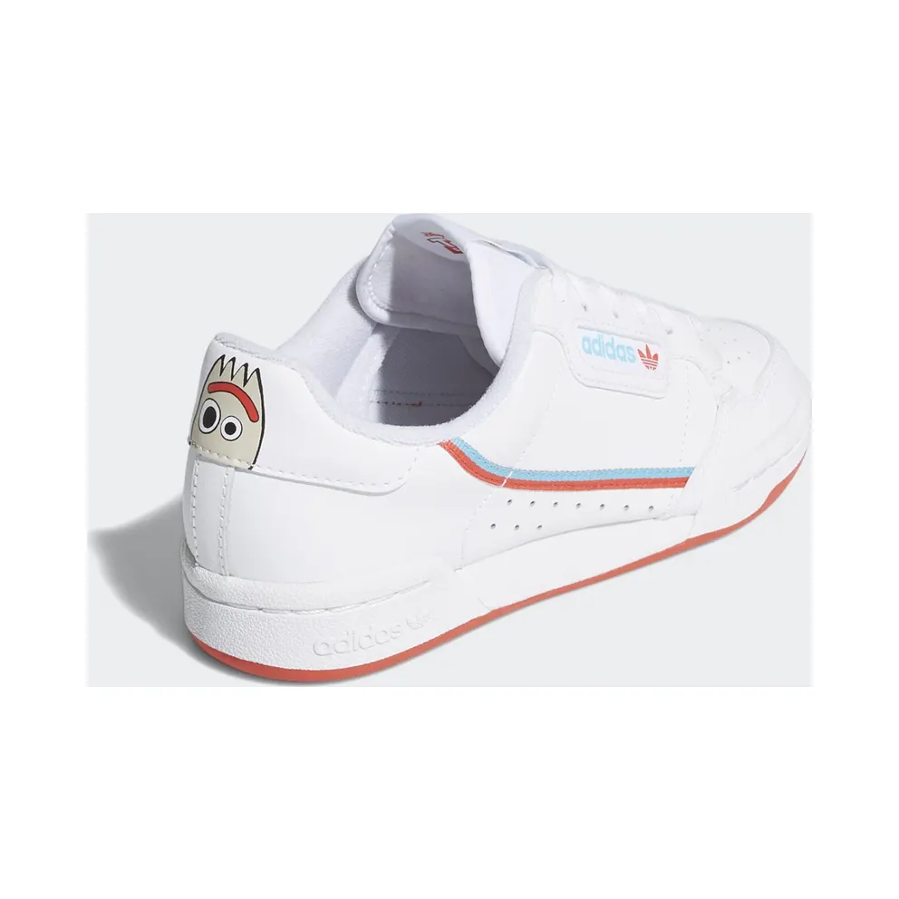 adidas Continental 80 Toy Story 4 Forky (Youth) Cloud White/Bright Red/Bright Cyan (EG7313)