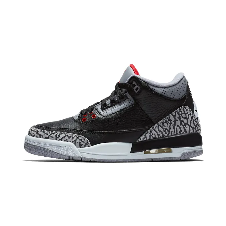 Air Jordan 3 Retro OG BG “Black / Cement Grey / White / Fire Red” (854261-001)