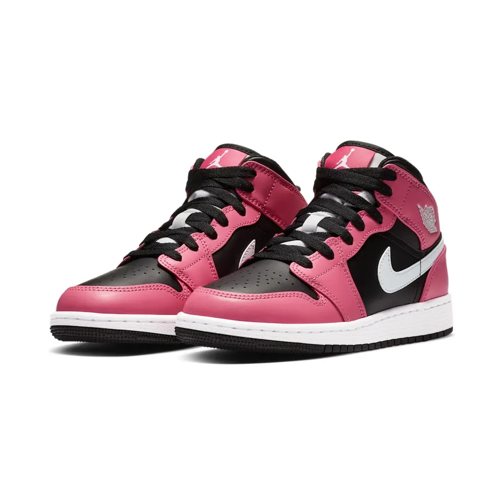Jordan 1 Mid Pinksicle (GS) Black/White-Pinksicle (555112-002)