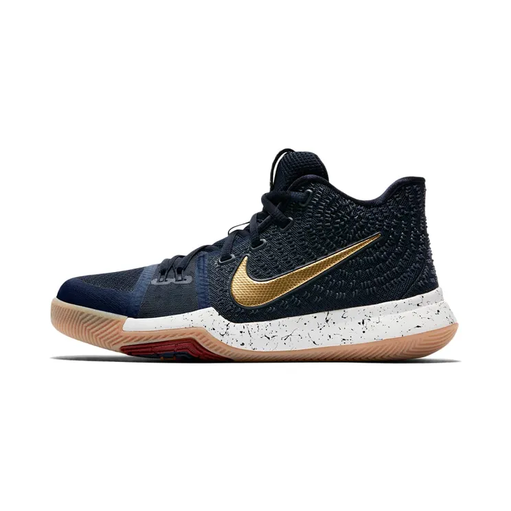 Nike Kyrie 3 “Obsidian / Summit White / Metallic Gold” (859466-400)