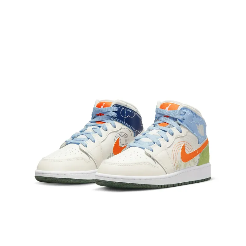Air Jordan 1 MID SE GS “Stitch” (DX2462-100)
