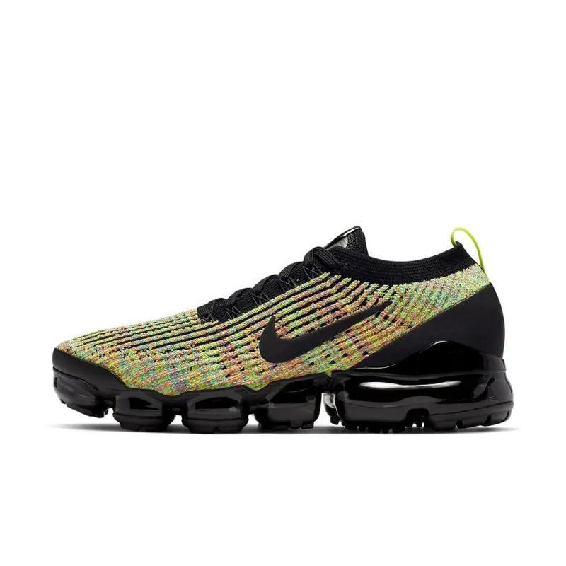 Nike Air VaporMax Flyknit 3 Multi-Color (W) Black/Black-Volt-Blue Lagoon-Racer Pink-Electro Green (AJ6910-004)