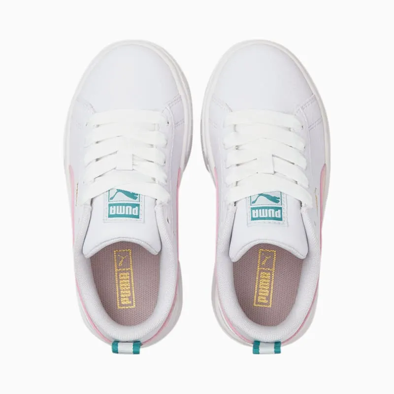 PUMA Mayze Leather Kids’ White/Chalk Pink (384528-03)
