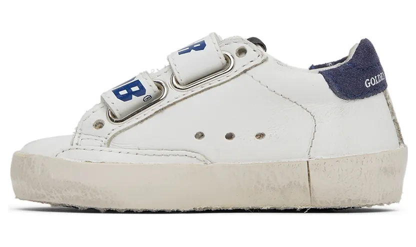 Golden Goose Baby White & Navy Old School Velcro Sneakers (GJF00111.F000418.10304) (3)