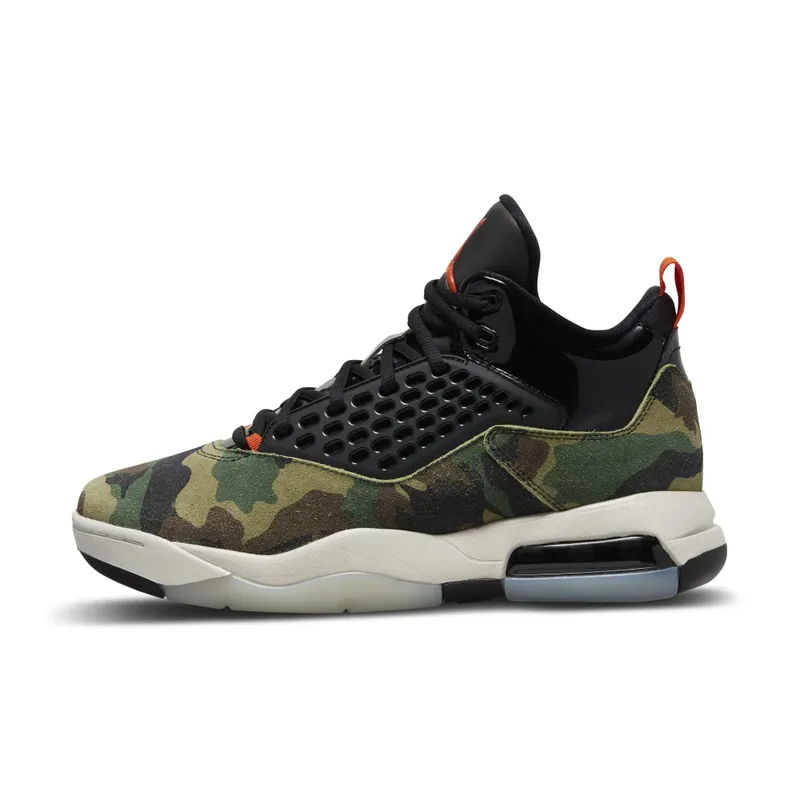 Jordan Maxin 200 Camo Medium Olive/Black-Light Bone-Gym Red (CD6107-200)