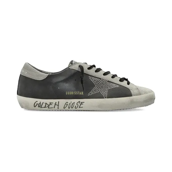 Golden Goose Super Star With List met detail “Grey” (GMF01038F008133)