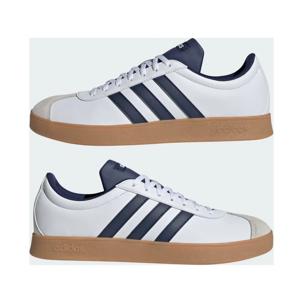 adidas VL Court Base “Cloud White / Dark Blue / Orbit Grey” (JQ3037)
