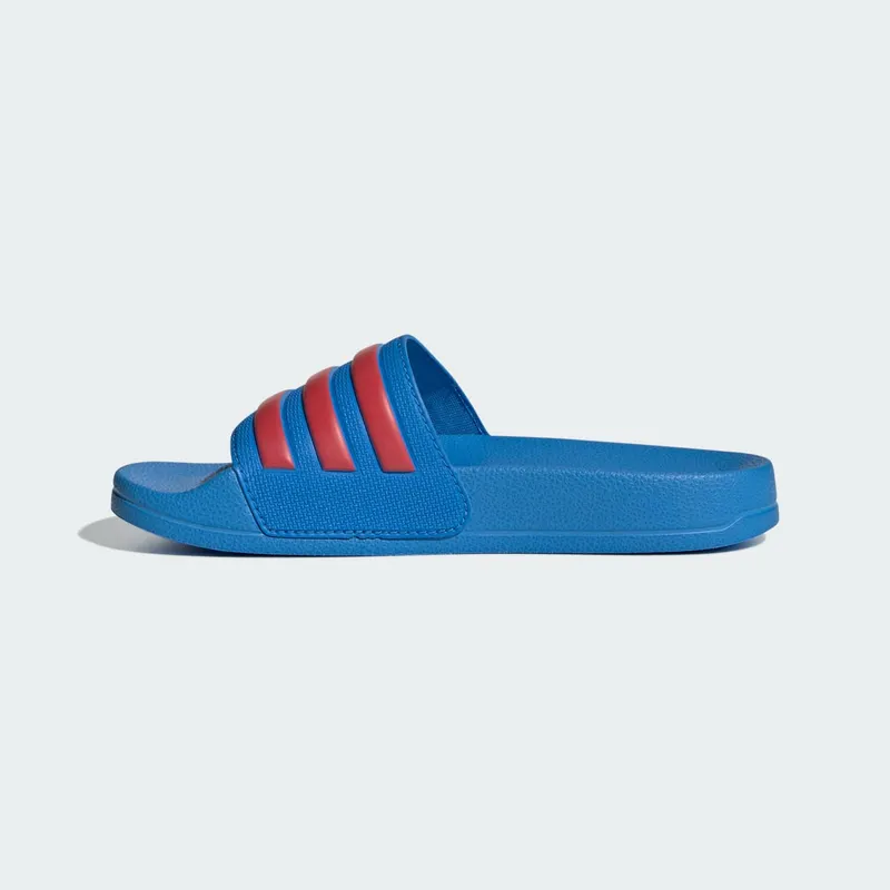 adidas Adilette Shower Slides Lucid Ray Blue Semi Lucid Red Off White (JS2524)