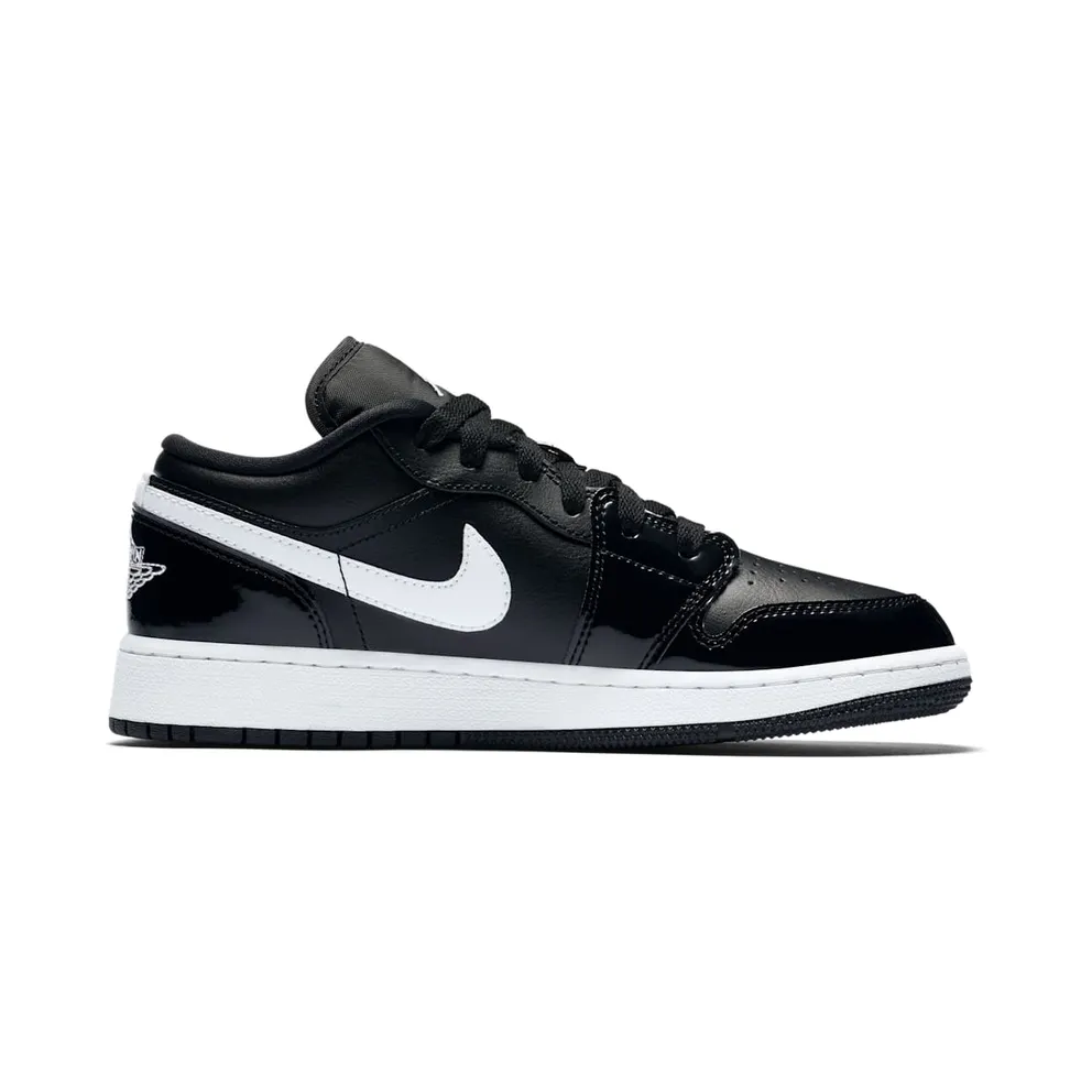 Jordan 1 Low Black Patent White (GS) Black/White-White (553560-002)