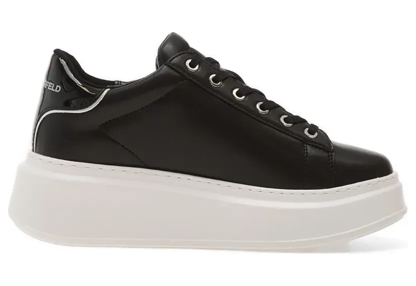Karl Lagerfeld Jeans Anakapri met plateauzool en verfraaid met kristallen “Black” (KL63518A00S)