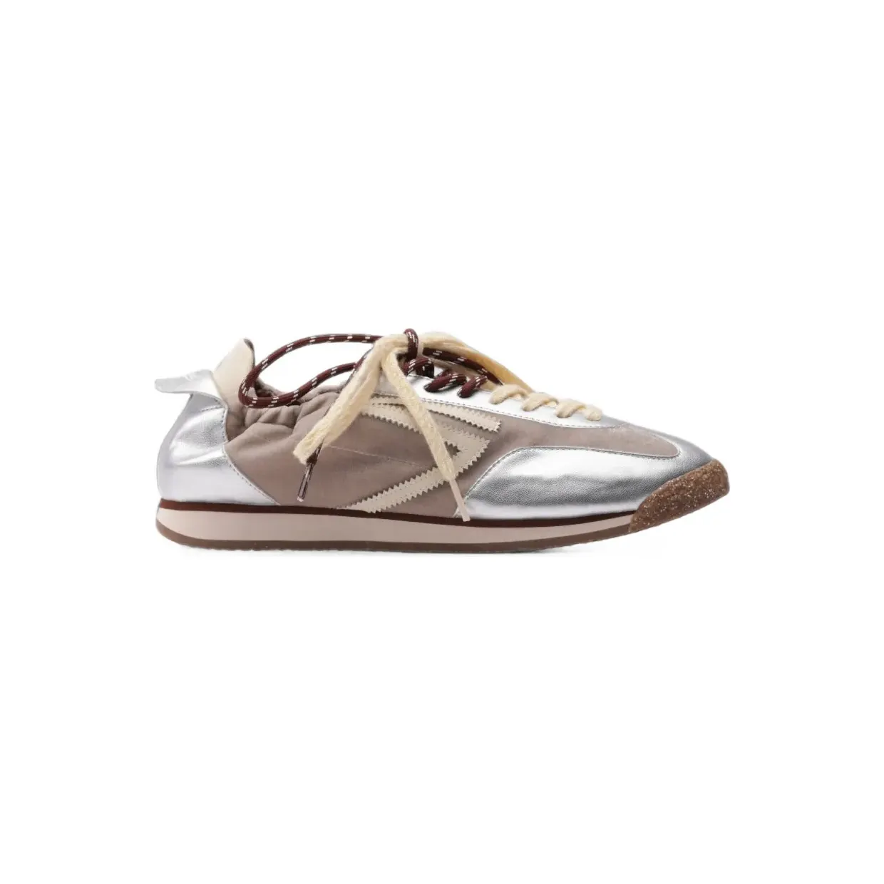 Puraai 6.02 Panther sneakers met vlakken – Beige (PU602P)